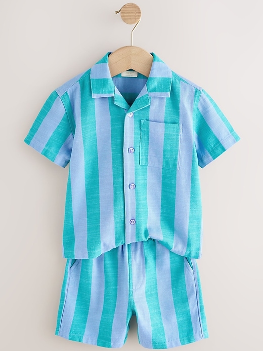 Image number 5 showing, NEXT Toddler Stripe Shirt & Shorts Set