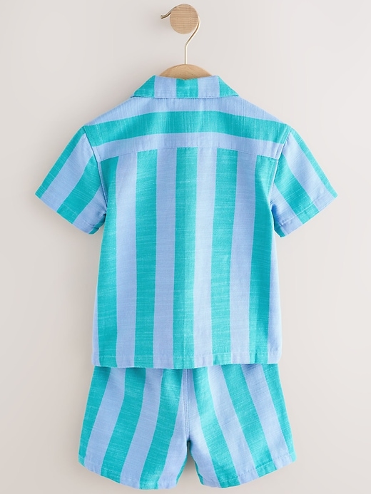 Image number 6 showing, NEXT Toddler Stripe Shirt & Shorts Set