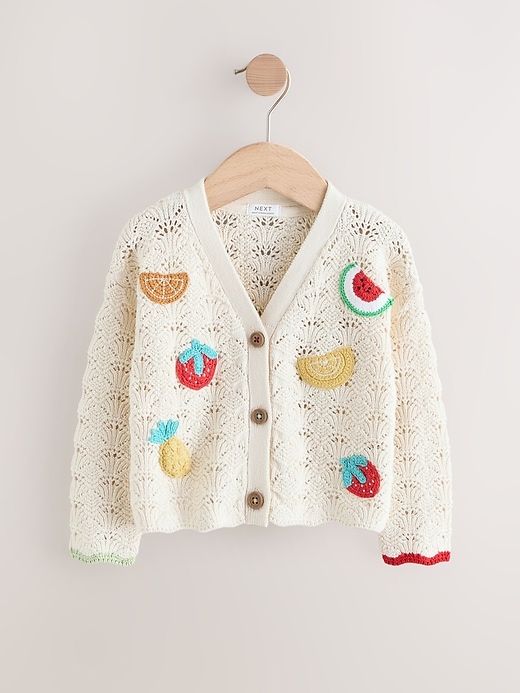 Image number 5 showing, NEXT Toddler  Fruit Crochet Cardigan
