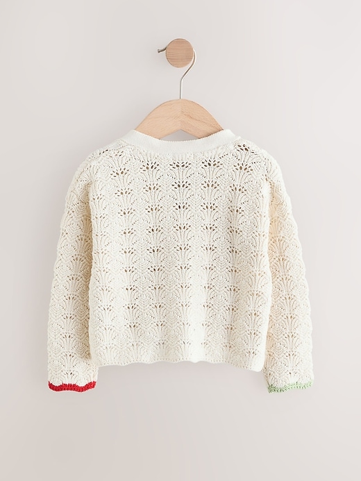Image number 6 showing, NEXT Toddler  Fruit Crochet Cardigan
