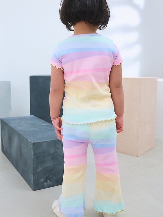 Image number 2 showing, NEXT Toddler  Squiggle T-Shirt & Flare Leggings Set