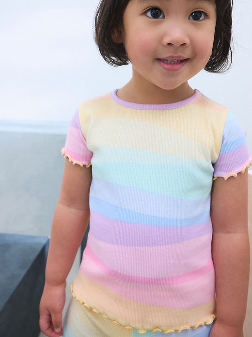Image number 3 showing, NEXT Toddler  Squiggle T-Shirt & Flare Leggings Set