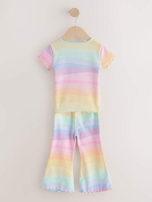Image number 6 showing, NEXT Toddler  Squiggle T-Shirt & Flare Leggings Set