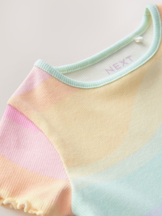Image number 7 showing, NEXT Toddler  Squiggle T-Shirt & Flare Leggings Set