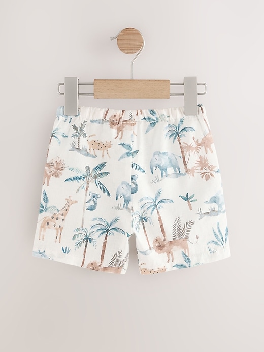 Image number 6 showing, NEXT Toddler  Linen-Cotton Safari Shorts