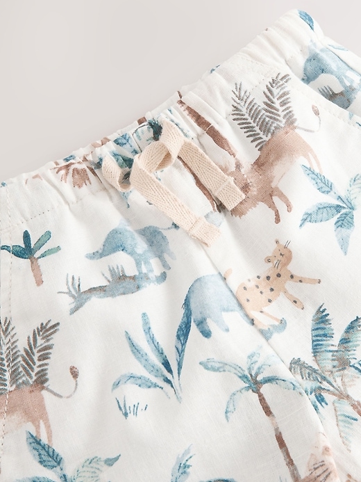 Image number 7 showing, NEXT Toddler  Linen-Cotton Safari Shorts