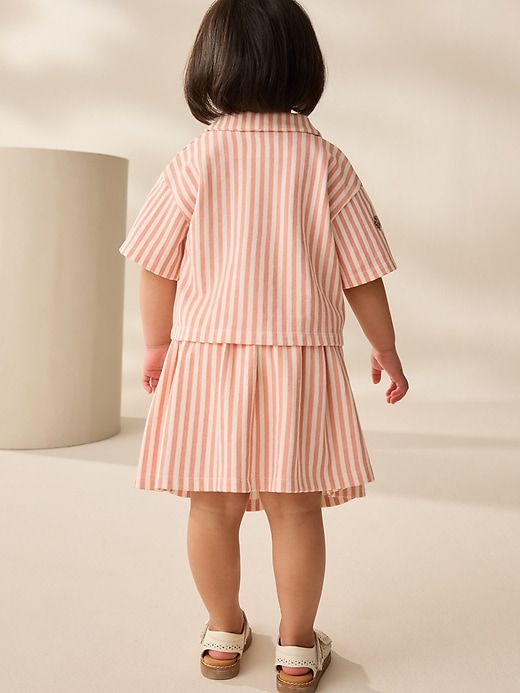 Image number 3 showing, NEXT Toddler Stripe Shirt & Skirt Set