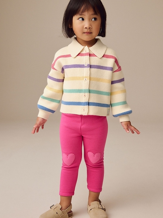 Image number 4 showing, NEXT Toddler Rainbow Striped Cardigan