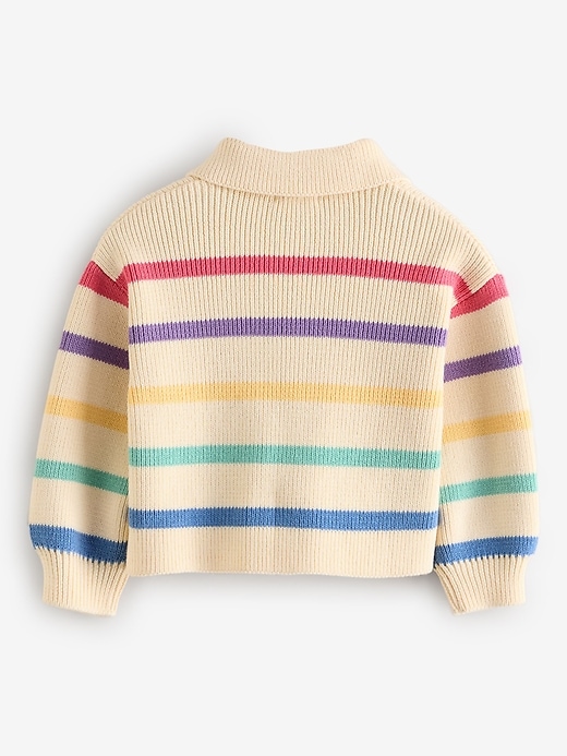 Image number 6 showing, NEXT Toddler Rainbow Striped Cardigan