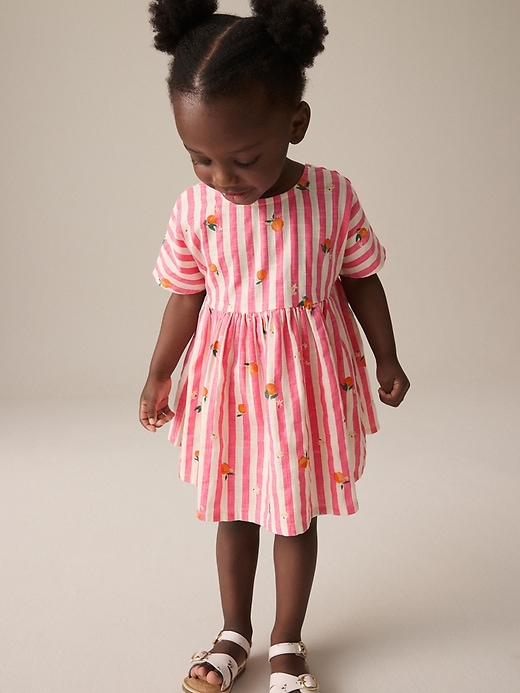 Image number 2 showing, NEXT Toddler Orange & Stripe Dress