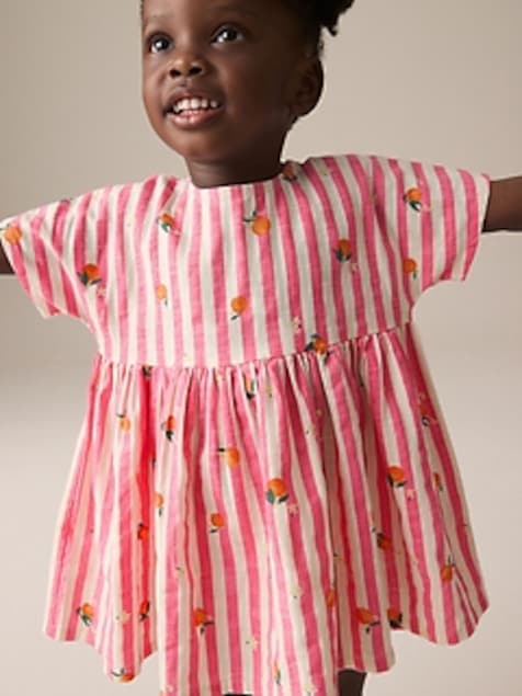 NEXT Toddler Orange & Stripe Dress