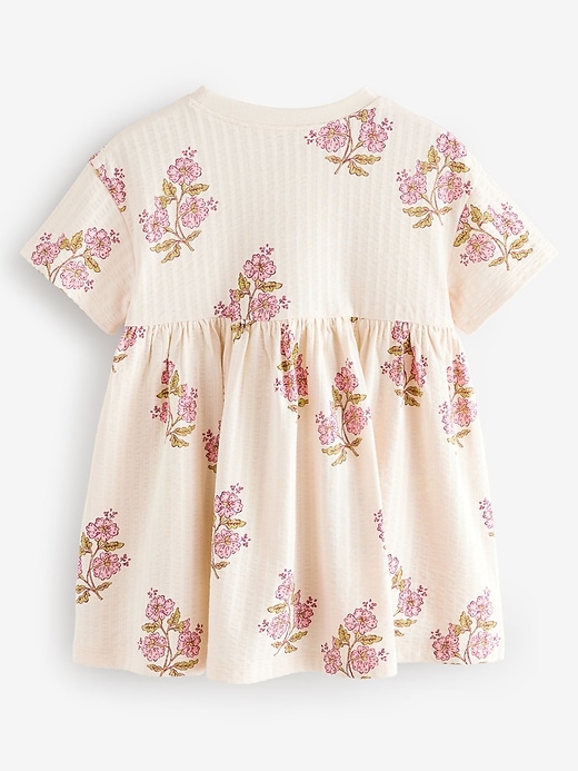 Image number 6 showing, NEXT Toddler Textured Floral Jersey Dress