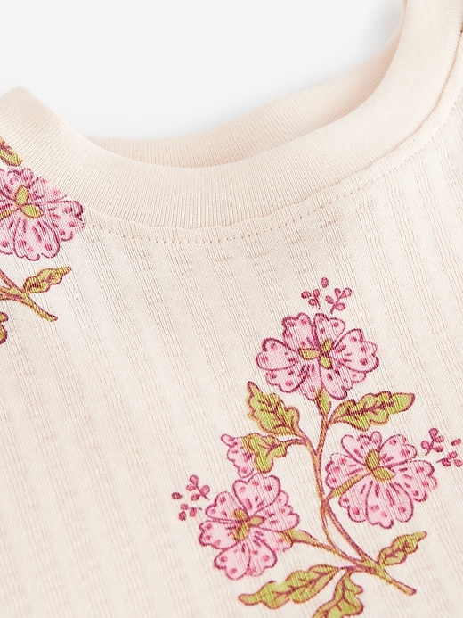 Image number 7 showing, NEXT Toddler Textured Floral Jersey Dress