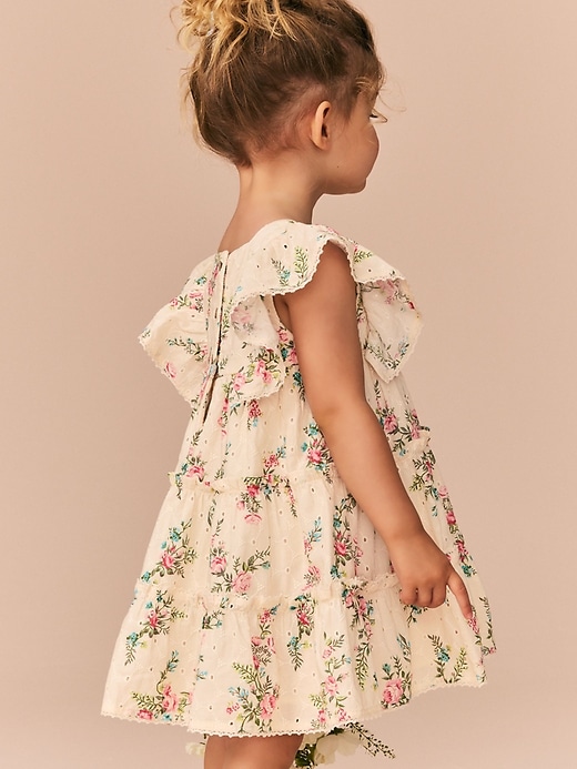 Image number 3 showing, NEXT Toddler Floral Eyelet Dress