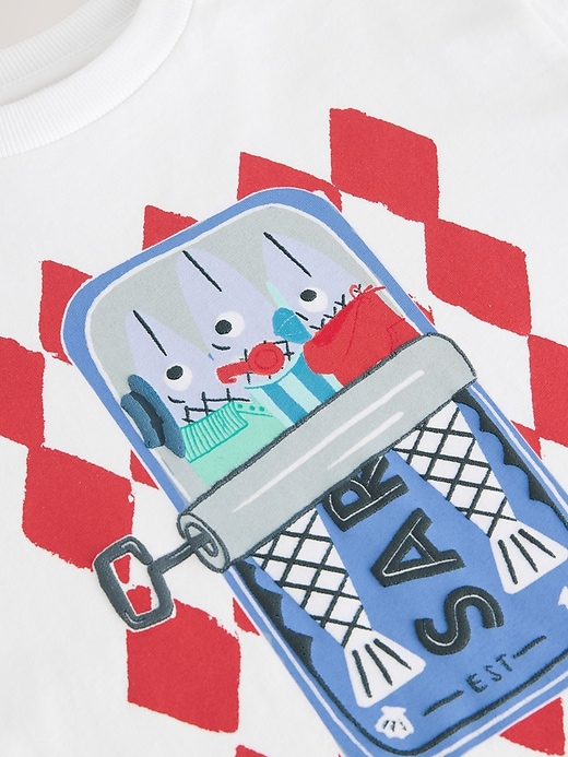 Image number 6 showing, NEXT Toddler Sardines Graphic T-Shirt