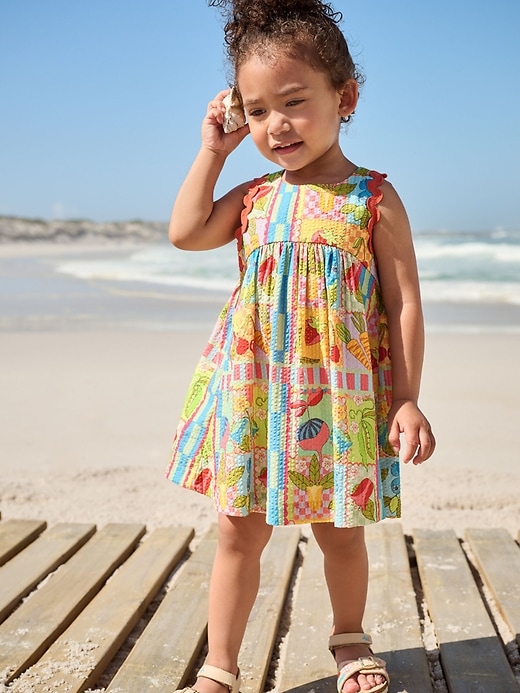 Image number 1 showing, NEXT Toddler Fruit Postcard Dress