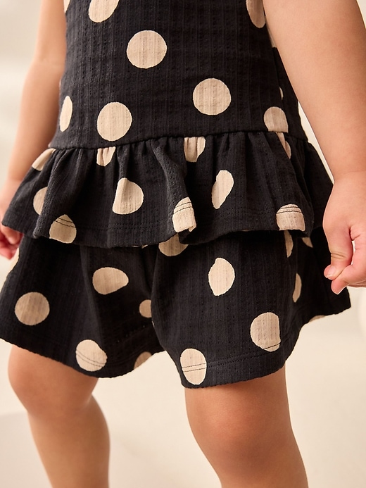 Image number 3 showing, NEXT Toddler Spotted Peplum Top & Short Set