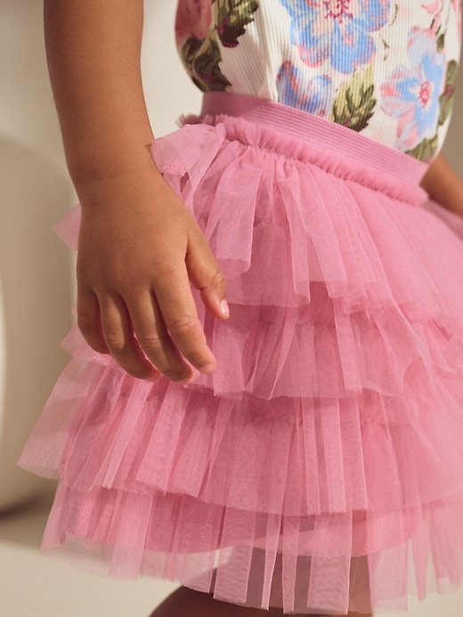 Image number 3 showing, NEXT Toddler Floral Top & Tutu Set