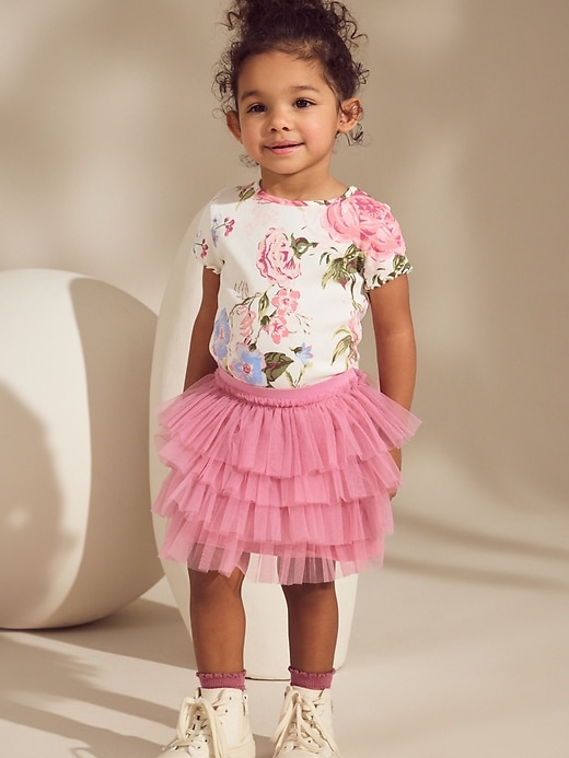 Image number 5 showing, NEXT Toddler Floral Top & Tutu Set