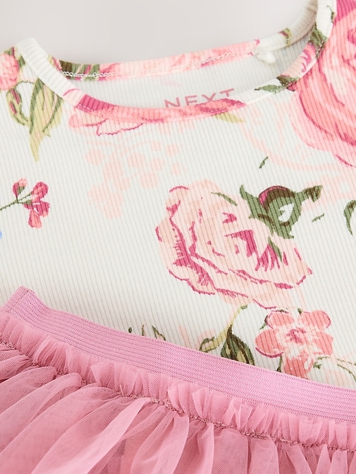 Image number 6 showing, NEXT Toddler Floral Top & Tutu Set