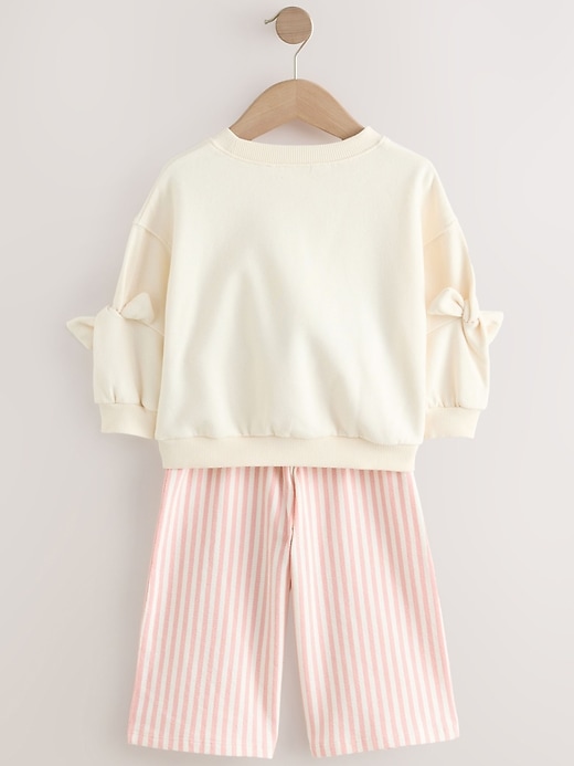 Image number 5 showing, NEXT Toddler Sweatshirt & Striped Trousers Set