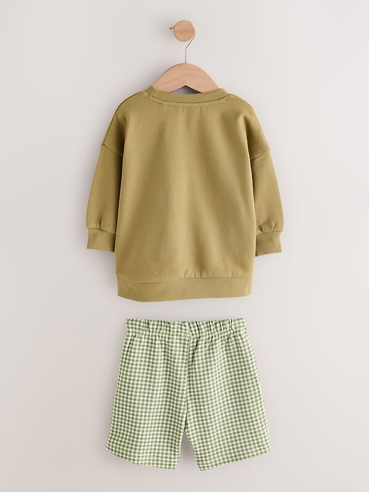 Image number 6 showing, NEXT Toddler Graphic Sweatshirt & Shorts Set