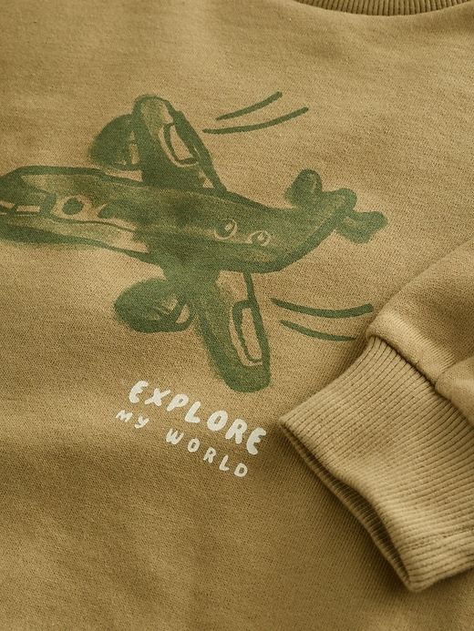 Image number 7 showing, NEXT Toddler Graphic Sweatshirt & Shorts Set