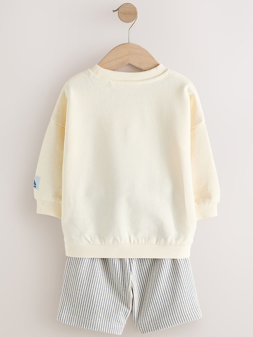 Image number 6 showing, NEXT Toddler Graphic Sweatshirt & Shorts Set
