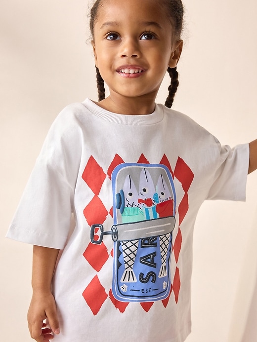 Image number 1 showing, NEXT Toddler Sardines Graphic T-Shirt