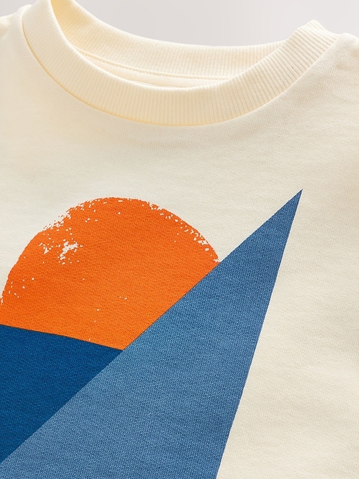 Image number 7 showing, NEXT Toddler Graphic Sweatshirt & Shorts Set