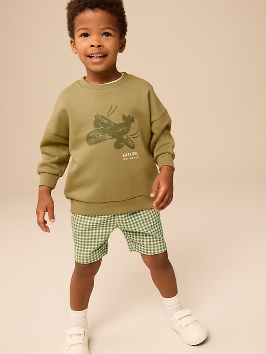 Image number 1 showing, NEXT Toddler Graphic Sweatshirt & Shorts Set