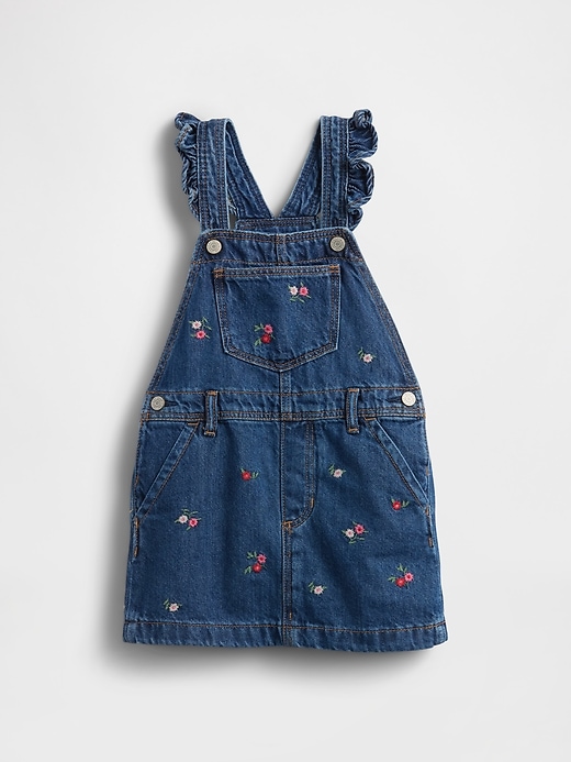 Image number 2 showing, Baby & Toddler Denim Ruffle Skirtall