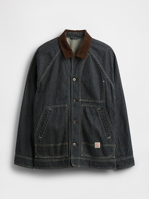 Image number 5 showing, Denim Stripe Chore Jacket