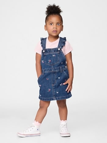 Baby & Toddler Denim Ruffle Skirtall