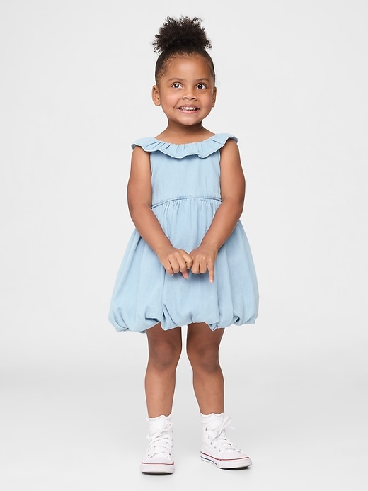 Image number 1 showing, Baby & Toddler Denim Bubble Dress