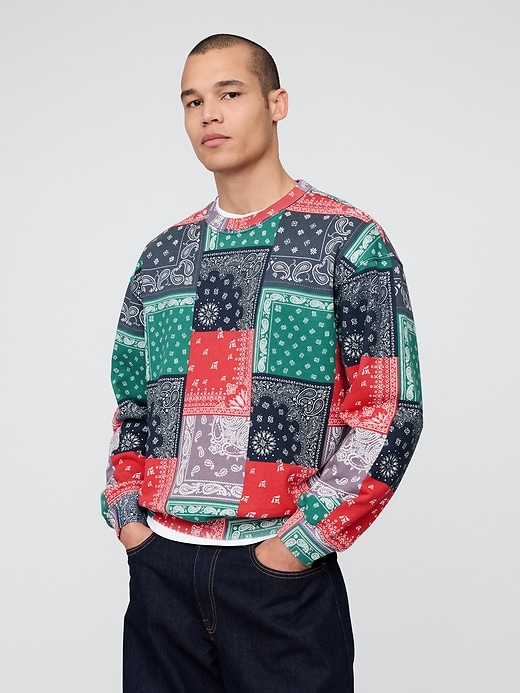 Image number 1 showing, Heavyweight Oversized Bandana Sweatshirt