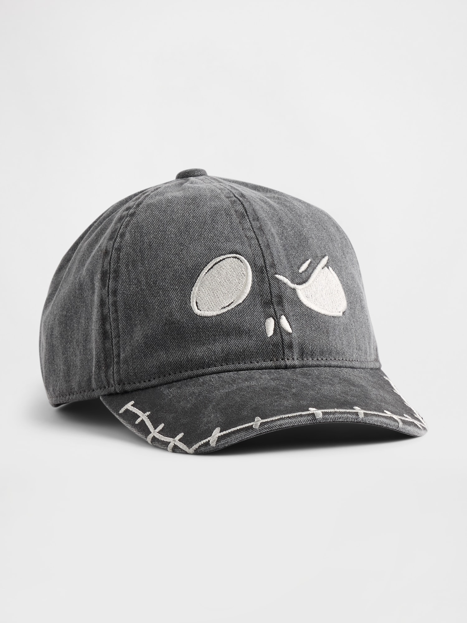 Gap × Disney Tim Burton’s The Nightmare Before Christmas Kids Skull Baseball Hat - Moonless Night