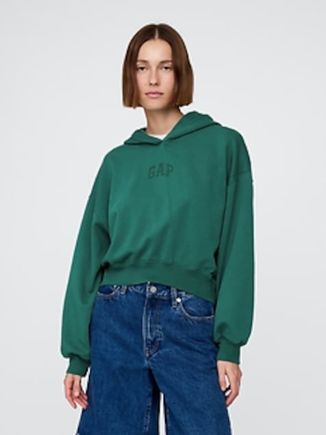 VintageSoft Arch Logo Crop Hoodie