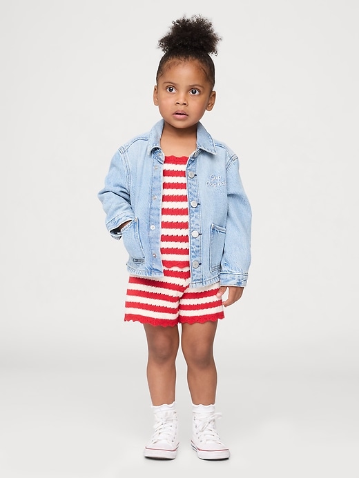 Image number 1 showing, Baby & Toddler Crochet Pull-On Shorts
