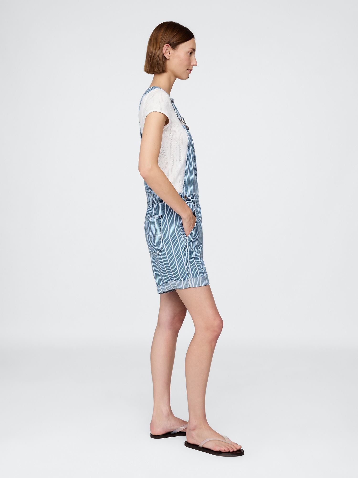 Женские джинсы Gap UltraSoft Denim Shortalls — фото 2