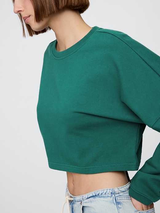 Image number 4 showing, French Terry Oversized Crop Sweatshirt