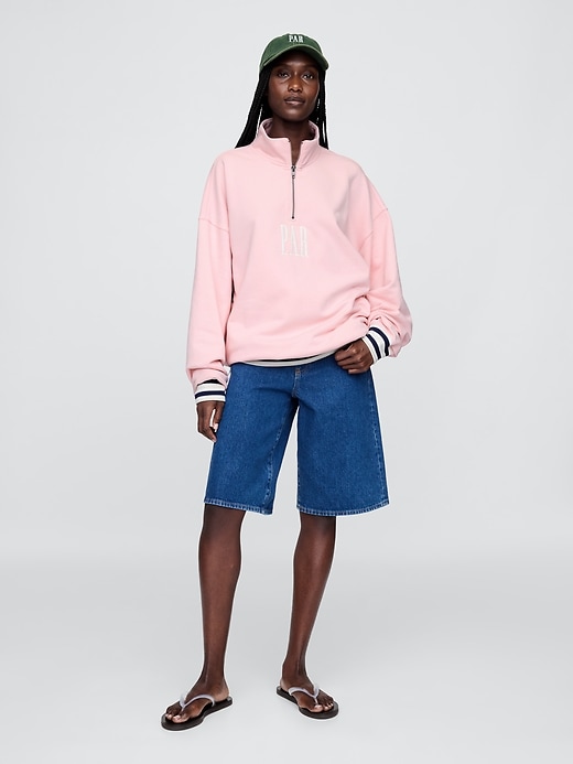 Image number 6 showing, Gap × Malbon Heavyweight Logo Quarter-Zip Pullover