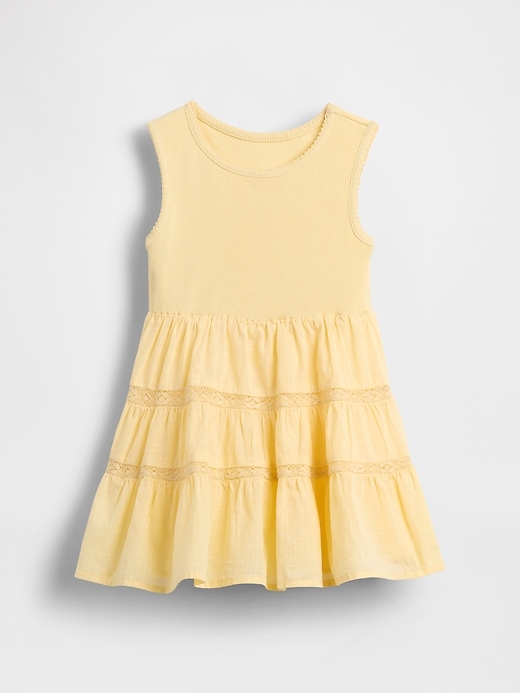Image number 2 showing, Baby & Toddler Lace-Trim Mixed Media Dress