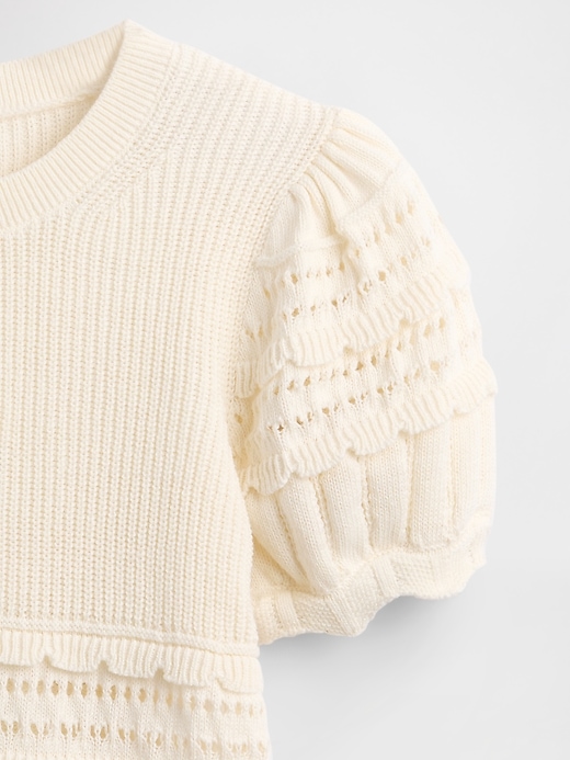 Image number 6 showing, Kids Scalloped Mixed-Stitch Sweater