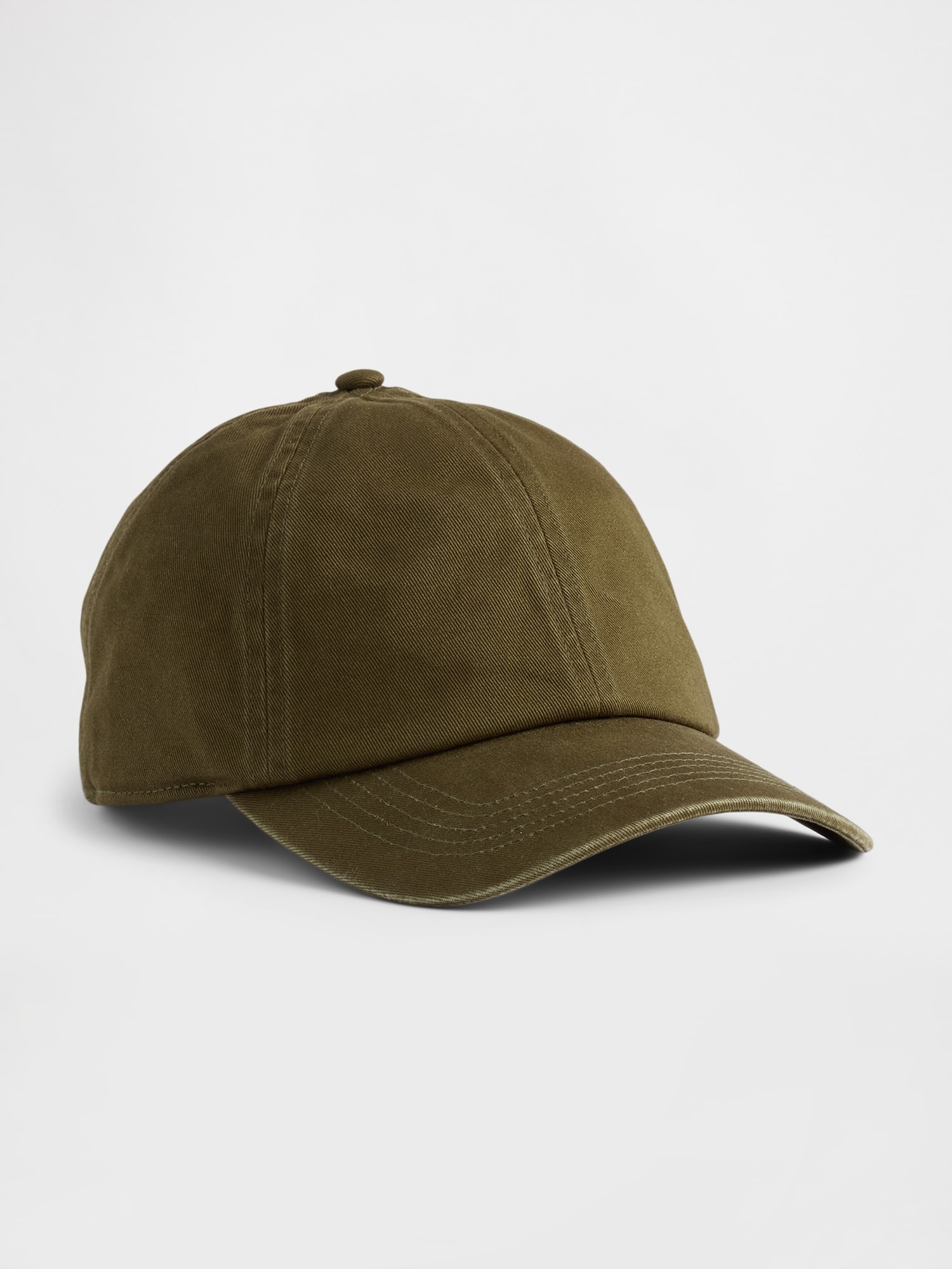 Organic Cotton Washed Baseball Hat - Green