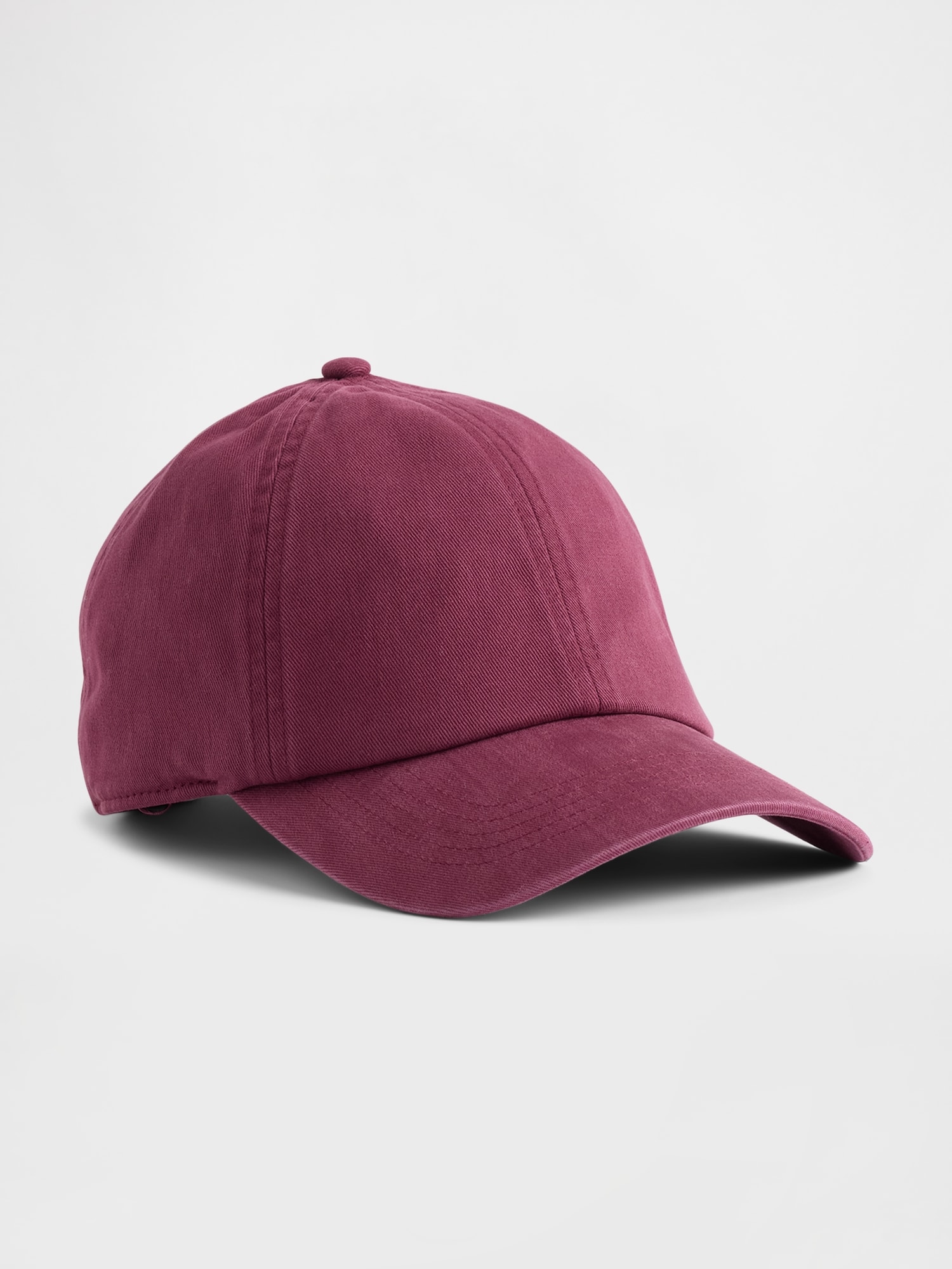 Organic Cotton Washed Baseball Hat - Red