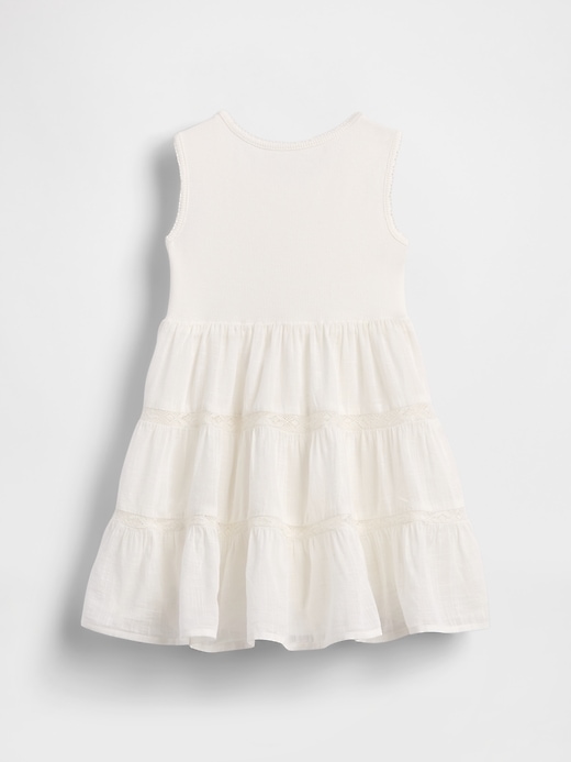 Image number 3 showing, Baby & Toddler Lace-Trim Mixed Media Dress