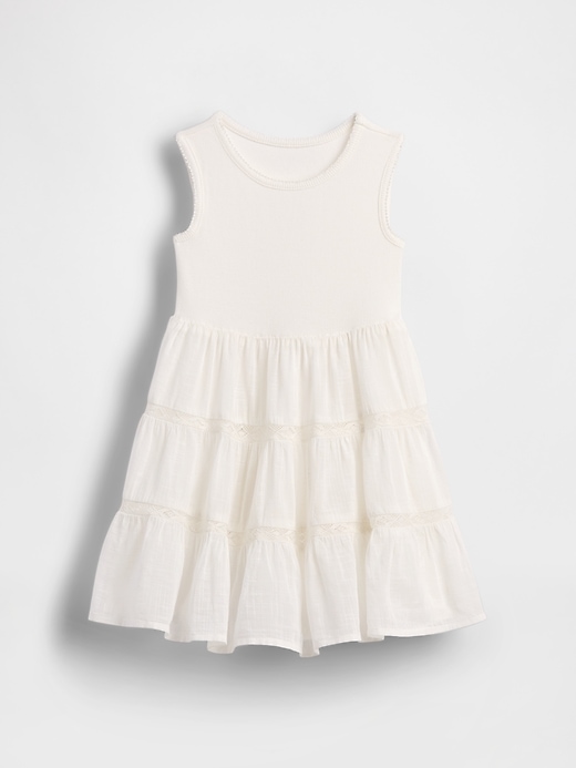 Image number 2 showing, Baby & Toddler Lace-Trim Mixed Media Dress