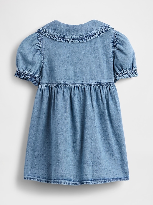 Image number 3 showing, Baby & Toddler Denim Ruffle Dress