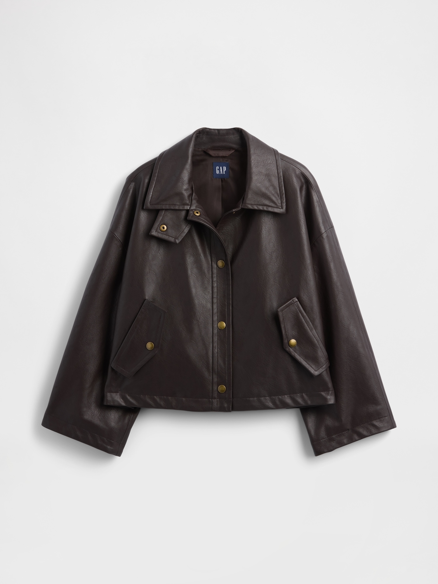 Vegan Leather Swing Jacket
